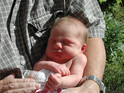 Aimee was a model baby and slept nearly all the time she was passed between grandparents
